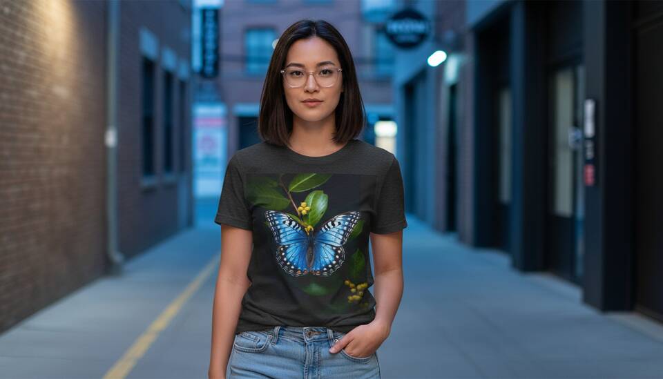 Model Wearing Shirt