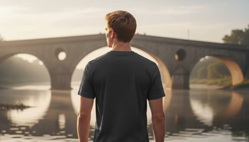 Model Wearing Shirt