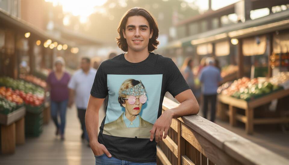 Model Wearing Shirt