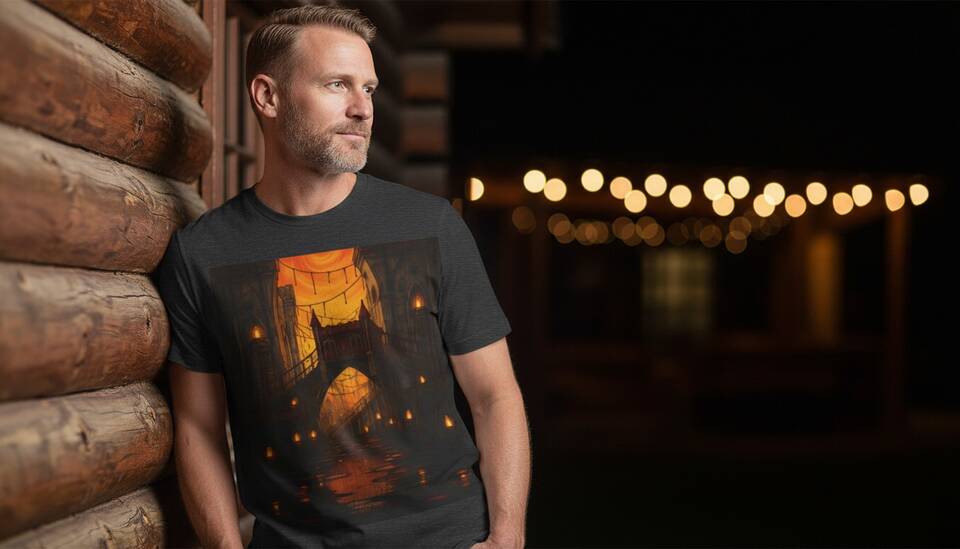 Model Wearing Shirt