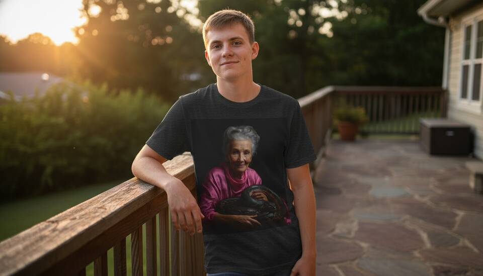 Model Wearing Shirt