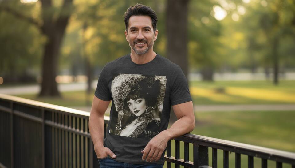Model Wearing Shirt