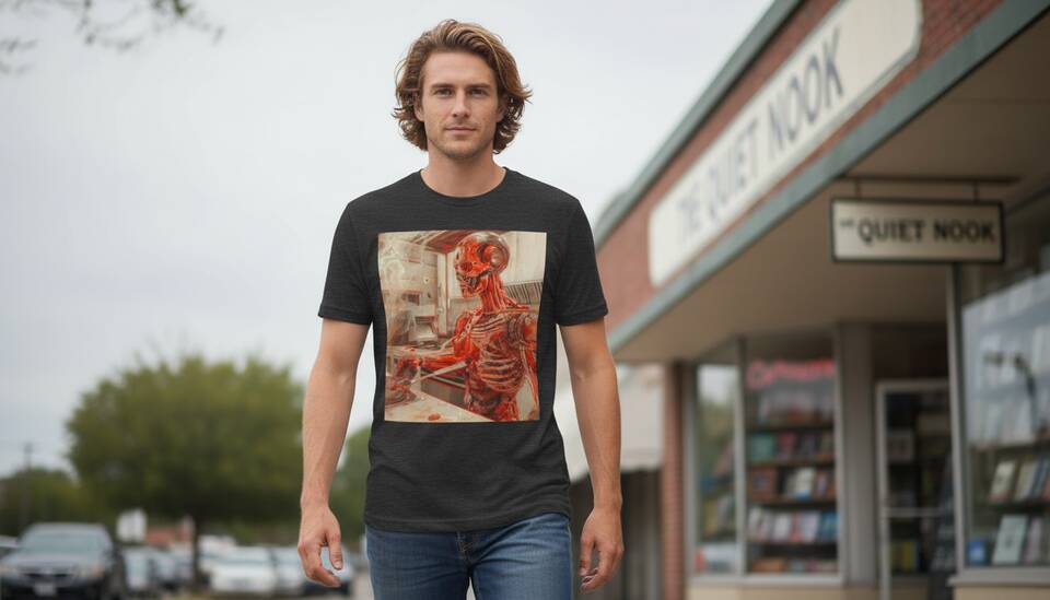 Model Wearing Shirt