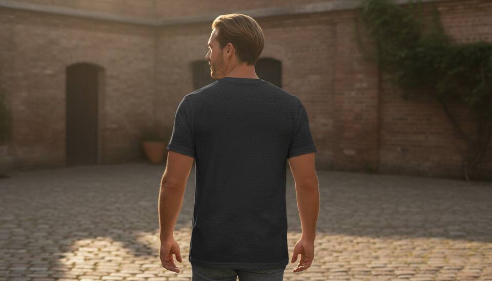 Model Wearing Shirt
